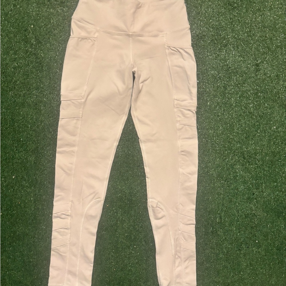 High-Waisted White Jala Yoga Leggings
